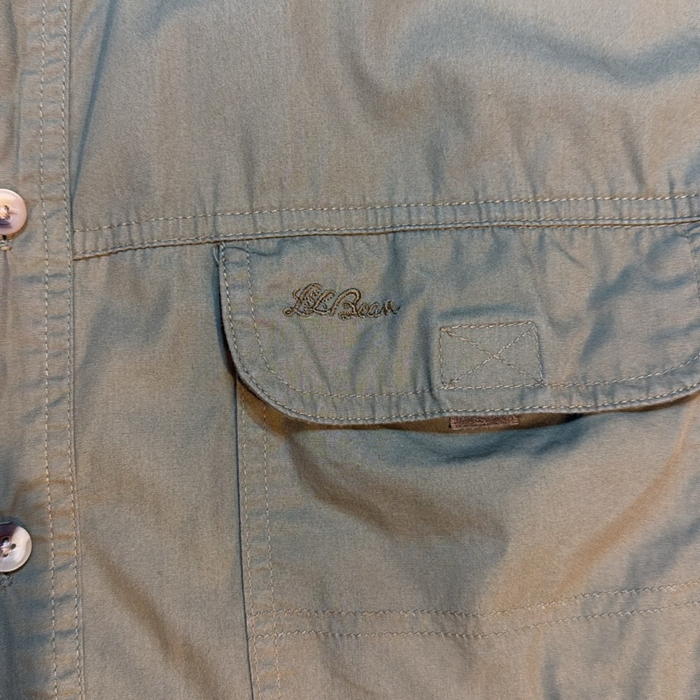 🌴🎣LL BEAN FLY FISHING SHIRT - OLIVE GREEN - MENS SMALL🎣🌴 - Picture 3 of 9